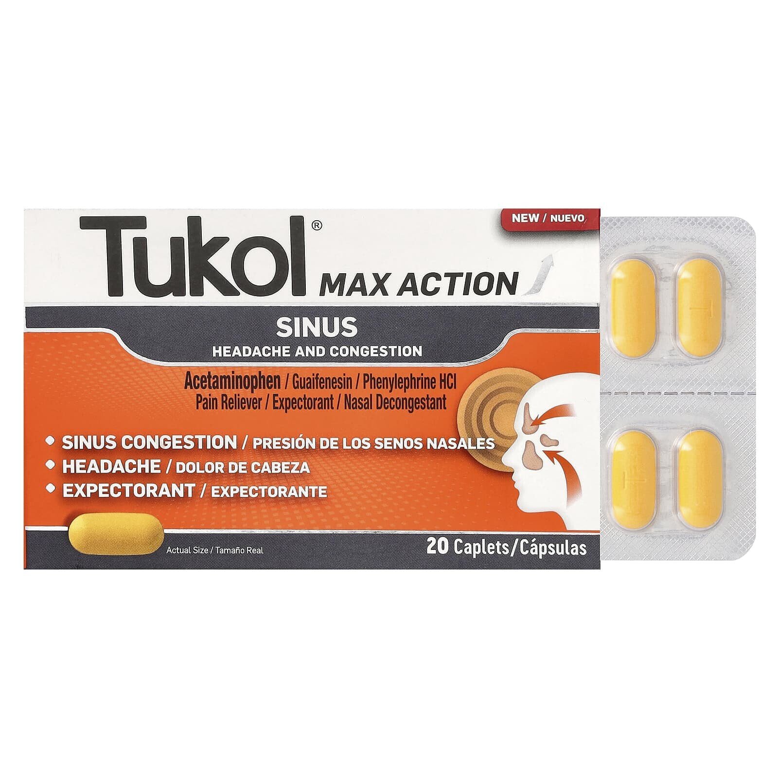 Max Action, Sinus, 20 Caplets