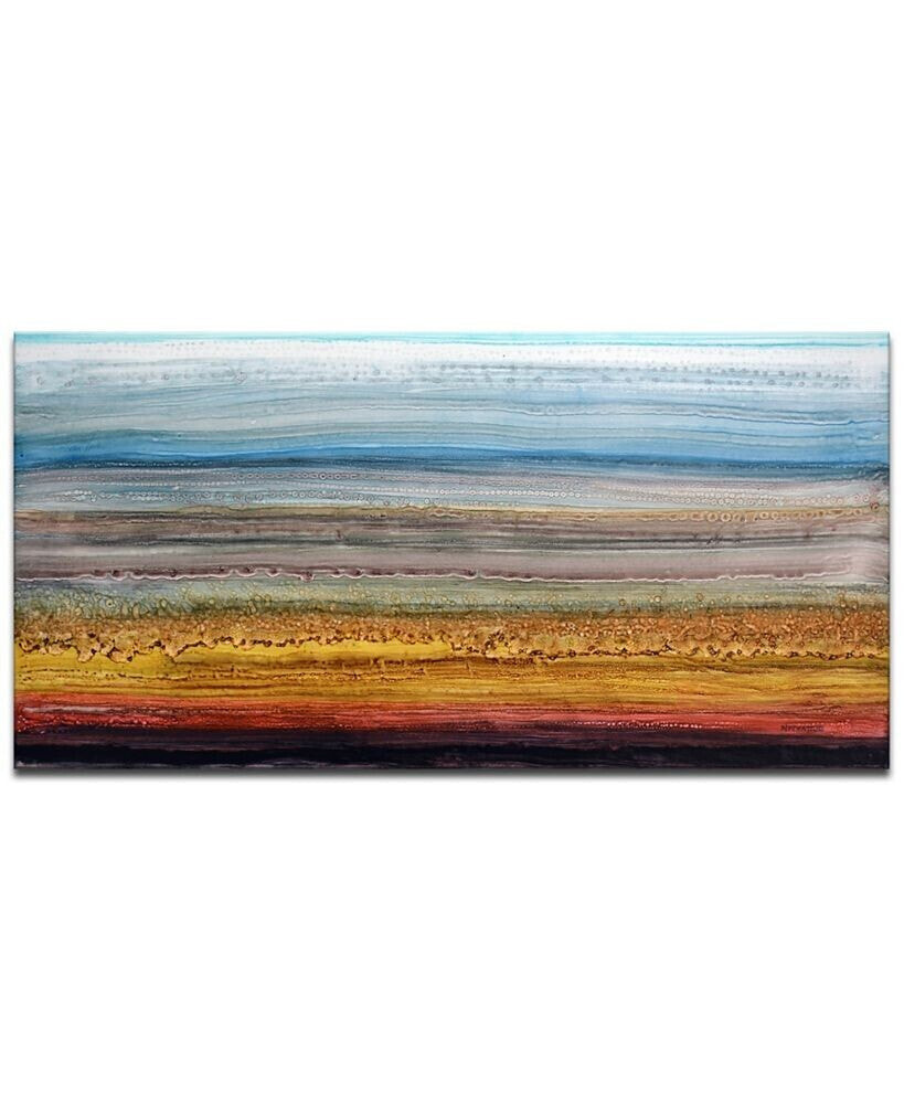 Ready2HangArt 'Sky and Ground' Abstract Canvas Wall Art, 18x36