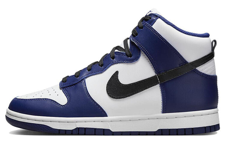 Nike Dunk High 防滑轻便 高帮 板鞋 女款 黑白蓝 / Кроссовки Nike Dunk High DD1869-400