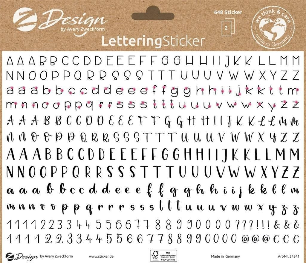 Zdesign Stickers for planners - Alphabet and numbers