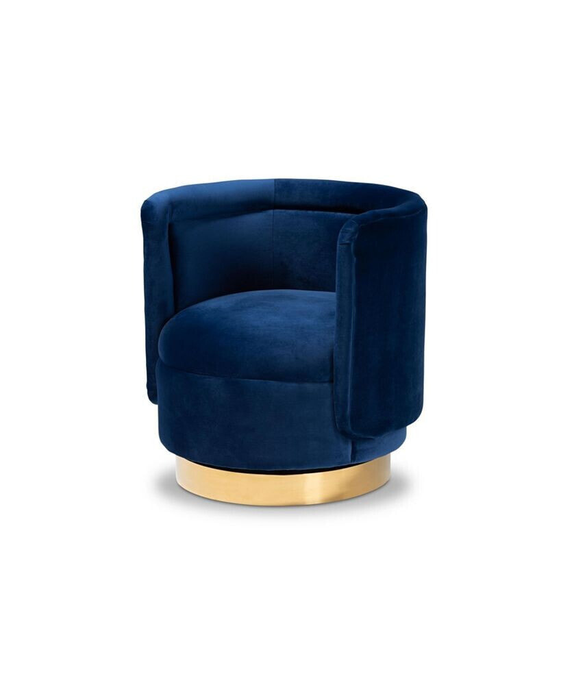 Baxton Studio saffi Glam and Luxe Swivel Accent Chair