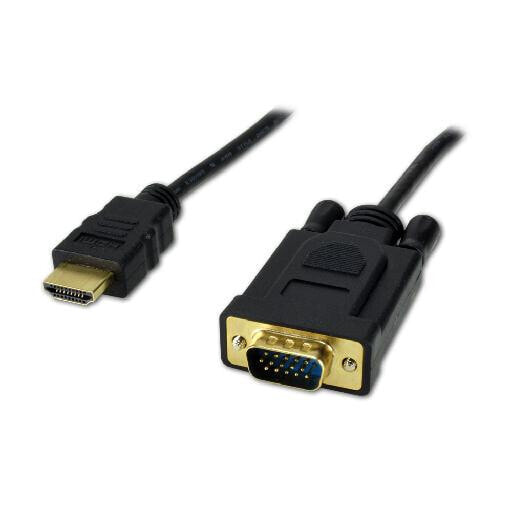 MCL Samar MCL MC287-1.5M - 1.5 m - HDMI Type A (Standard) - VGA (D-Sub) - Male - Male - Straight