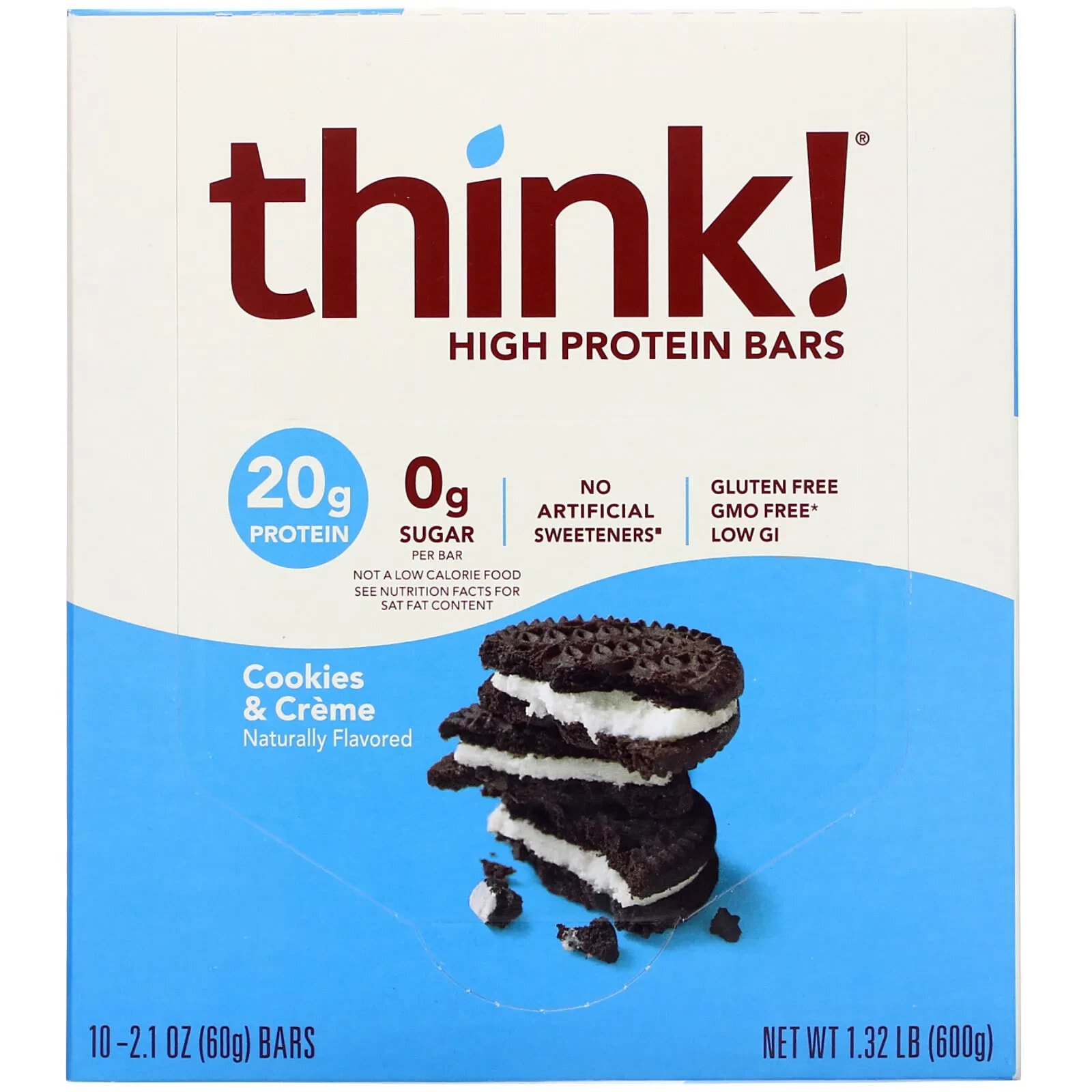 High Protein Bars, Brownie Crunch, 5 Bars, 2.1 oz (60 g) Each