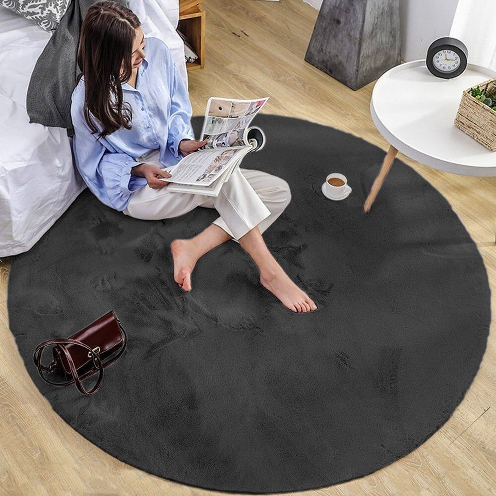 Strado Round carpet Rabbit Strado 100x100 DeepGrey (Gray) universal