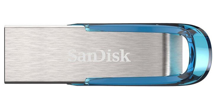 Sandisk Ultra Flair USB флеш накопитель 128 GB USB тип-A 3.2 Gen 1 (3.1 Gen 1) Синий, Серебристый SDCZ73-128G-G46B