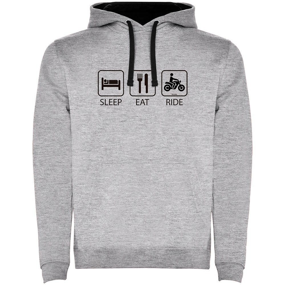 KRUSKIS Sleep Eat And Ride Two-Colour Hoodie