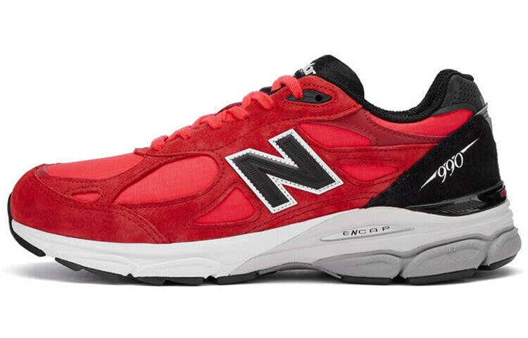 New Balance NB 990 V3 运动 美产 耐磨 低帮 跑步鞋 男款 红色 / Кроссовки New Balance NB 990 V3 M990PL3