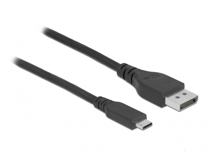Delock Bidirektionales USB Type-C zu DisplayPort Kabel DP Alt Mode 8K 60 Hz 0.5 m - Cable - Digital