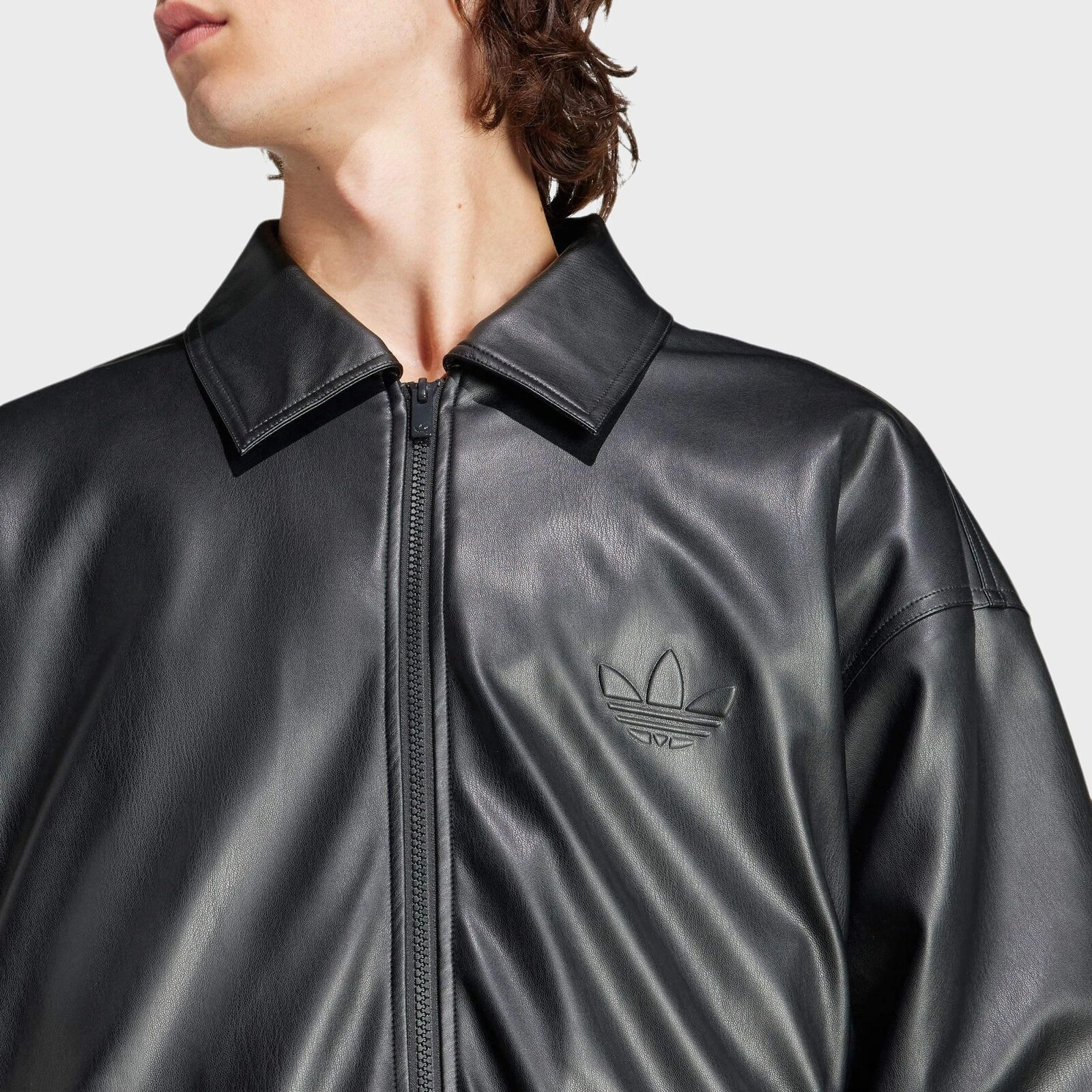 adidas originals Chaqueta Classic Street Embossed Leather Jacket Black