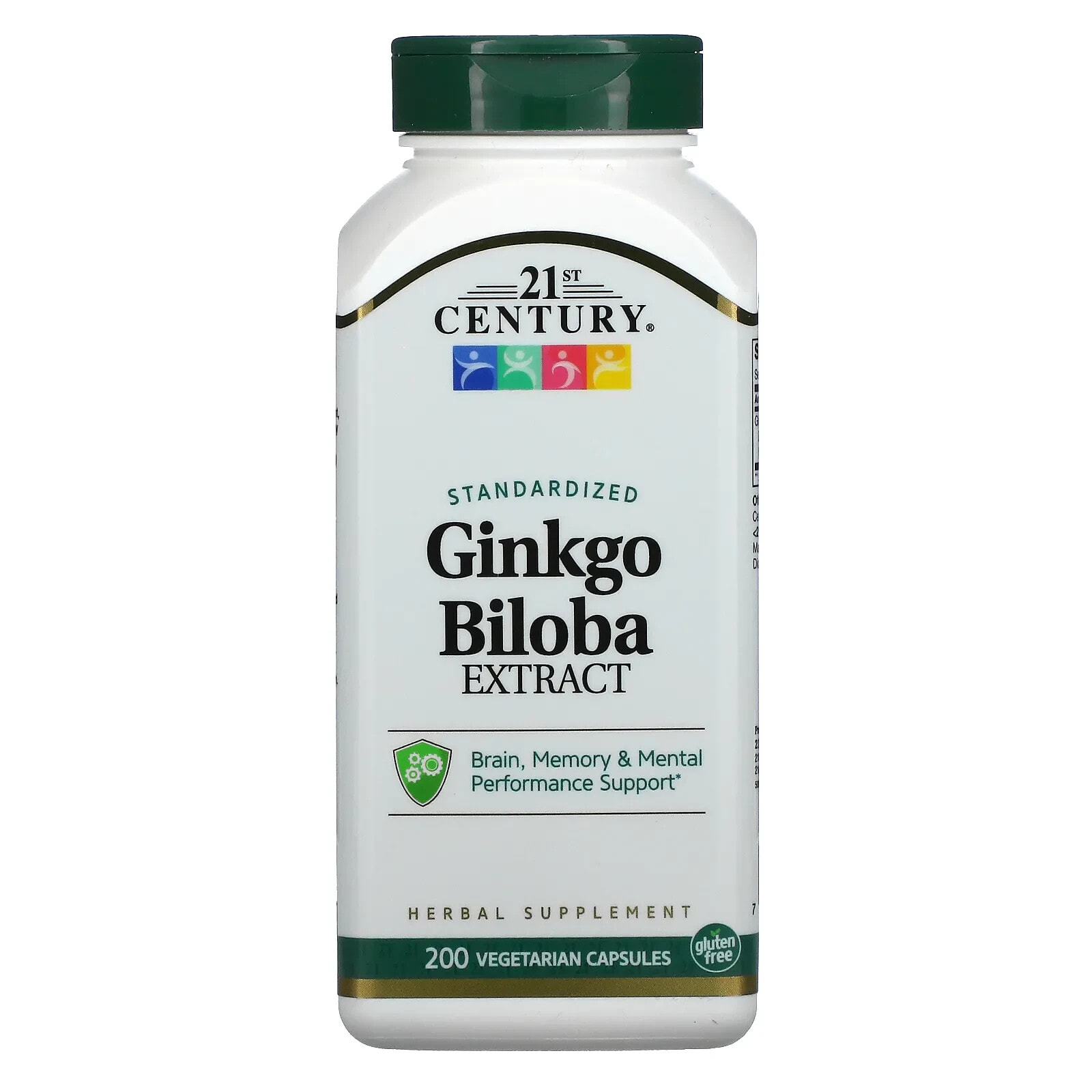 Ginkgo Biloba Extract, Standardized, 60 Vegetarian Capsules