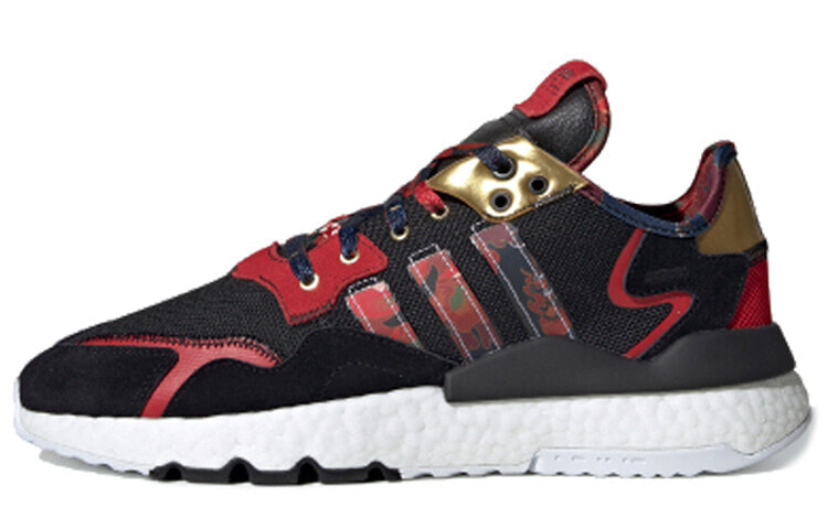 adidas originals Nite Jogger 减震耐磨 低帮 运动休闲鞋 男女同款 黑金红 / Кроссовки Adidas originals Nite Jogger FW5272