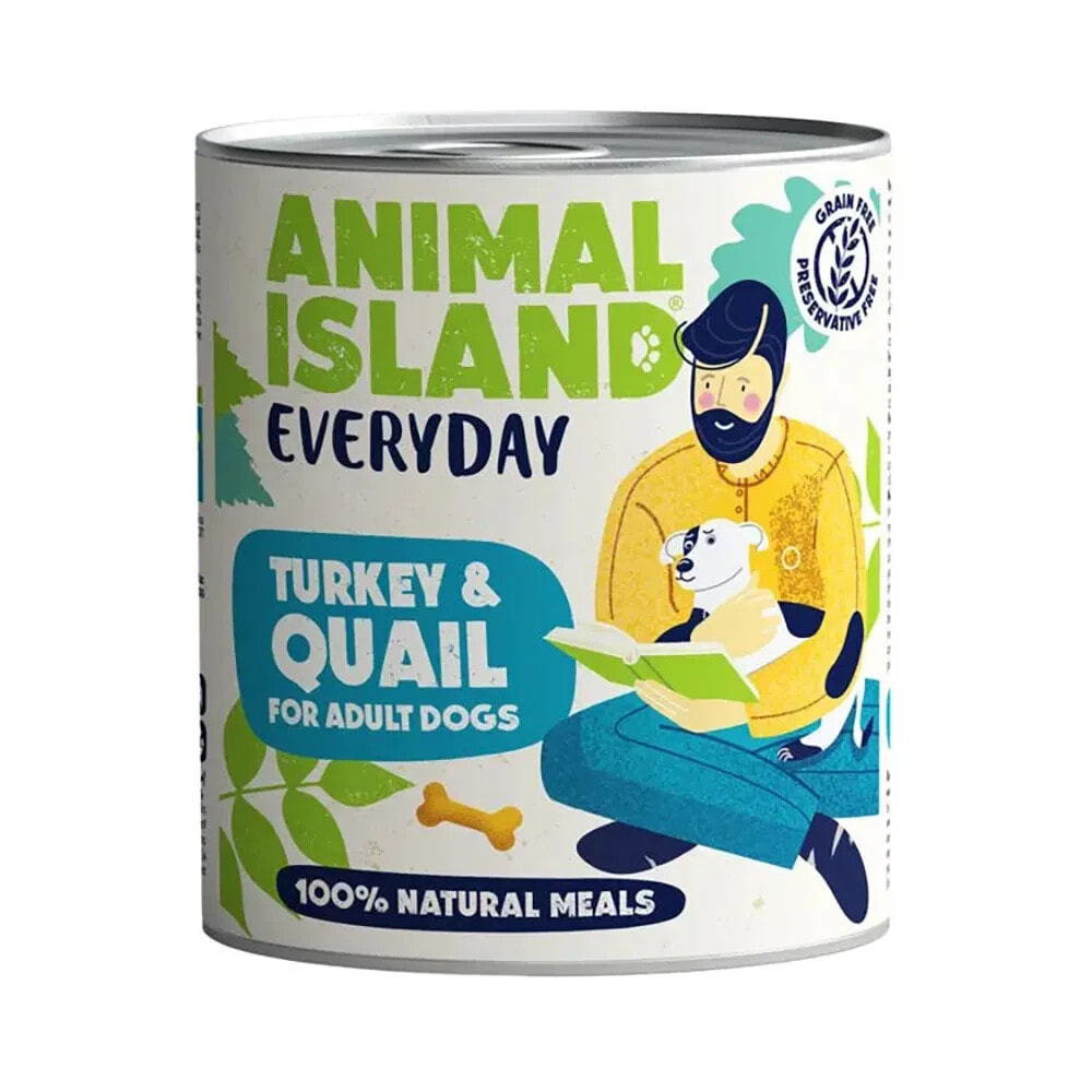 ANIMAL ISLAND Everyday Turkey and quail wet dog food 800g