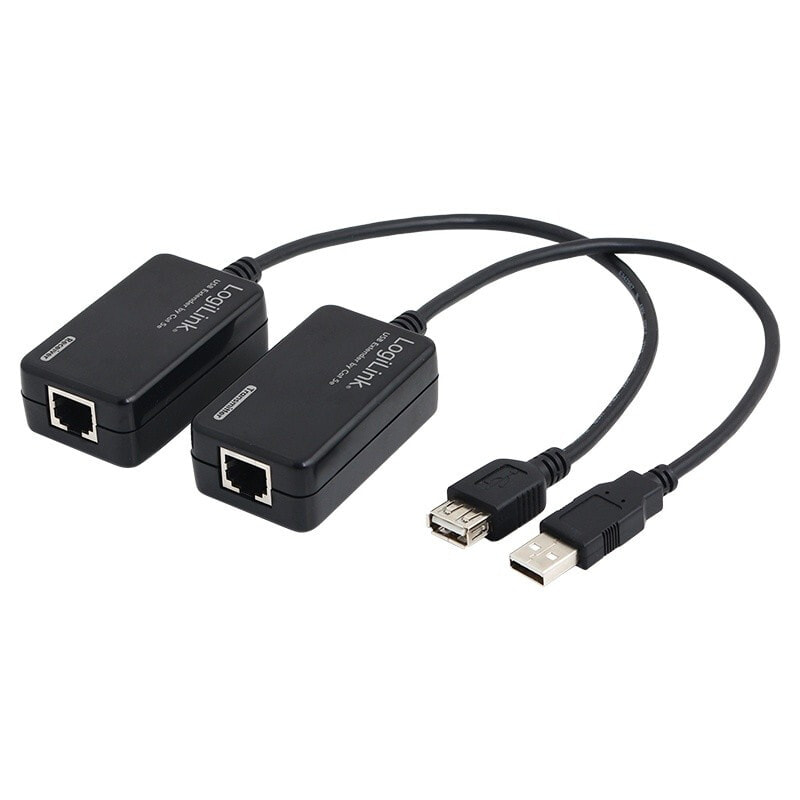 LogiLink Line Extender USB via CAT5/6 USB A Черный UA0021D