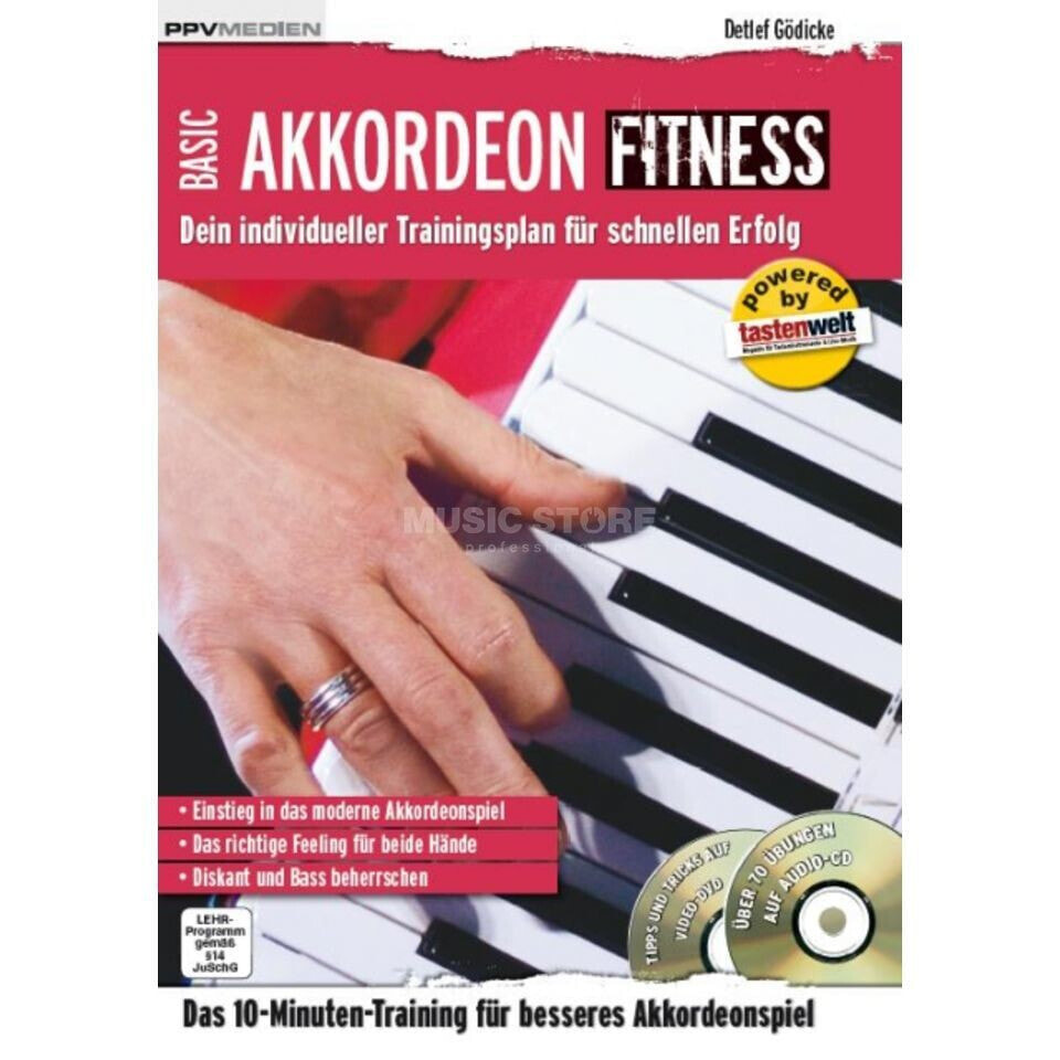 PPV Medien Basic Akkordeon Fitness Detlef Gödicke, Buch, CD, DVD