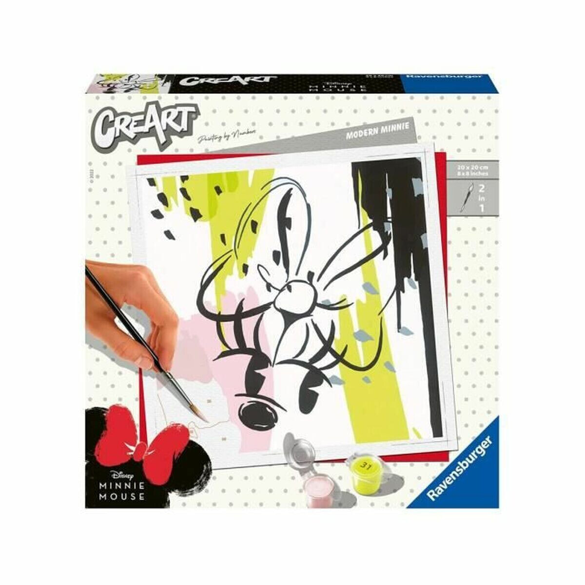 Paint by Numbers Set Ravensburger Modern Minnie 20 x 20 cm