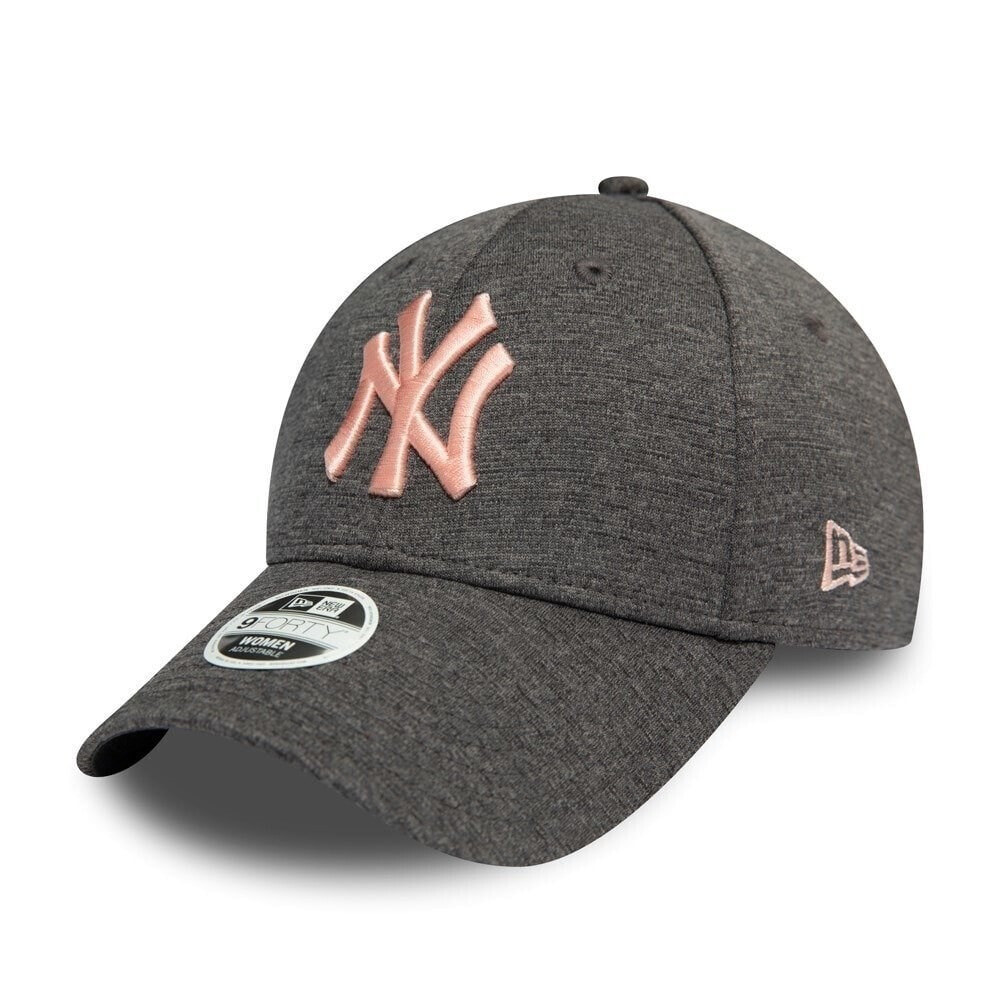 Мужская бейсболка бейсбольная серая с логотипом New Era 9FORTY New York Yankees