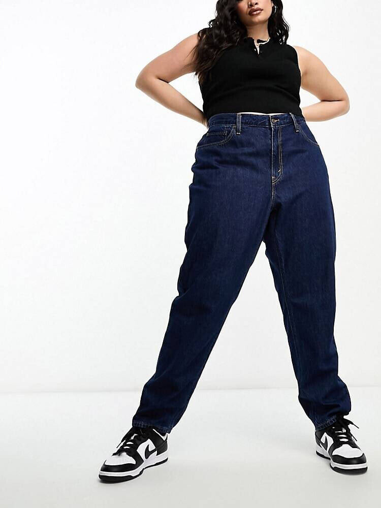 Levi's Plus – Mom-Jeans in Indigo mit hohem Bund