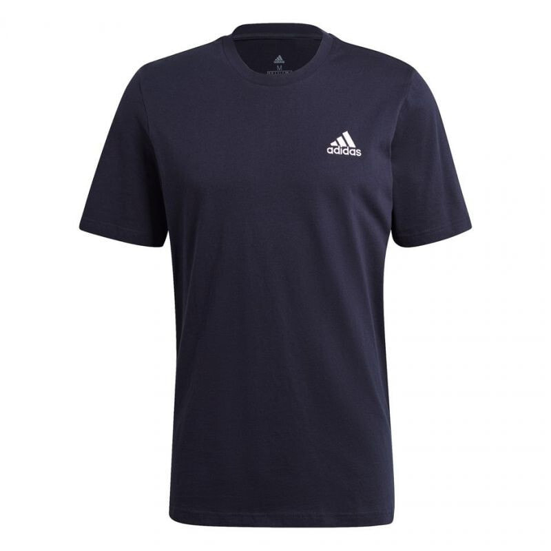 Мужская футболка спортивная синяя с логотипом adidas Essentials M GK9649