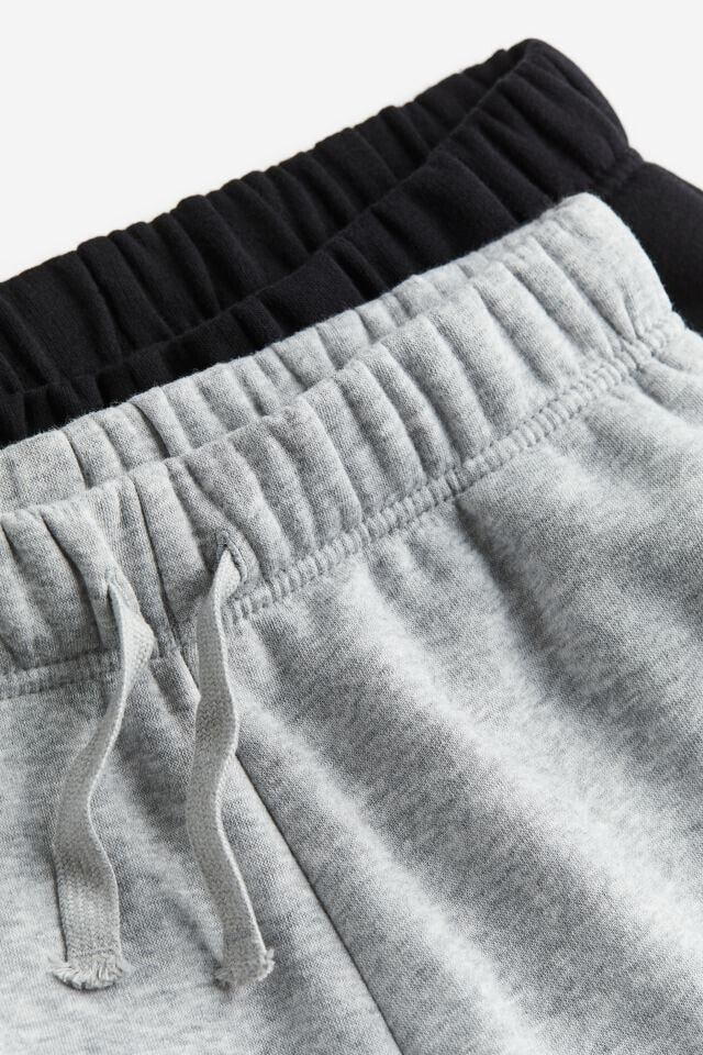 2-pack Loose Fit Sweatpant Joggers H&M Цвет: Black/light gray