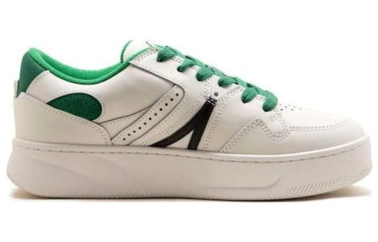 LACOSTE Low-Top Skateboard Shoes Men's White Black Green