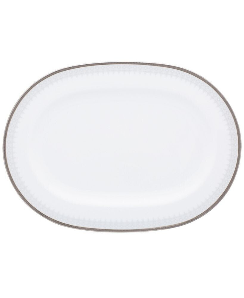 Noritake silver Colonnade Oval Platter, 14