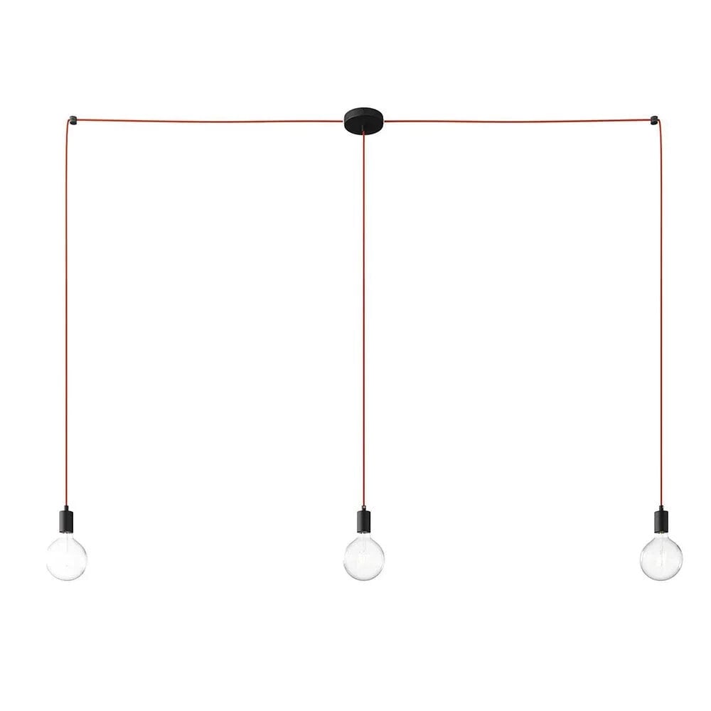 CREATIVE CABLES Spider Hanging Lamp 3 Falls With Bulbs