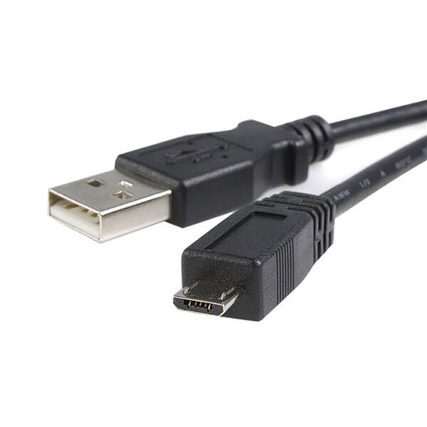 StarTech.com 0.5m USB A/microB USB кабель 0,5 m 2.0 Micro-USB B Черный UUSBHAUB50CM