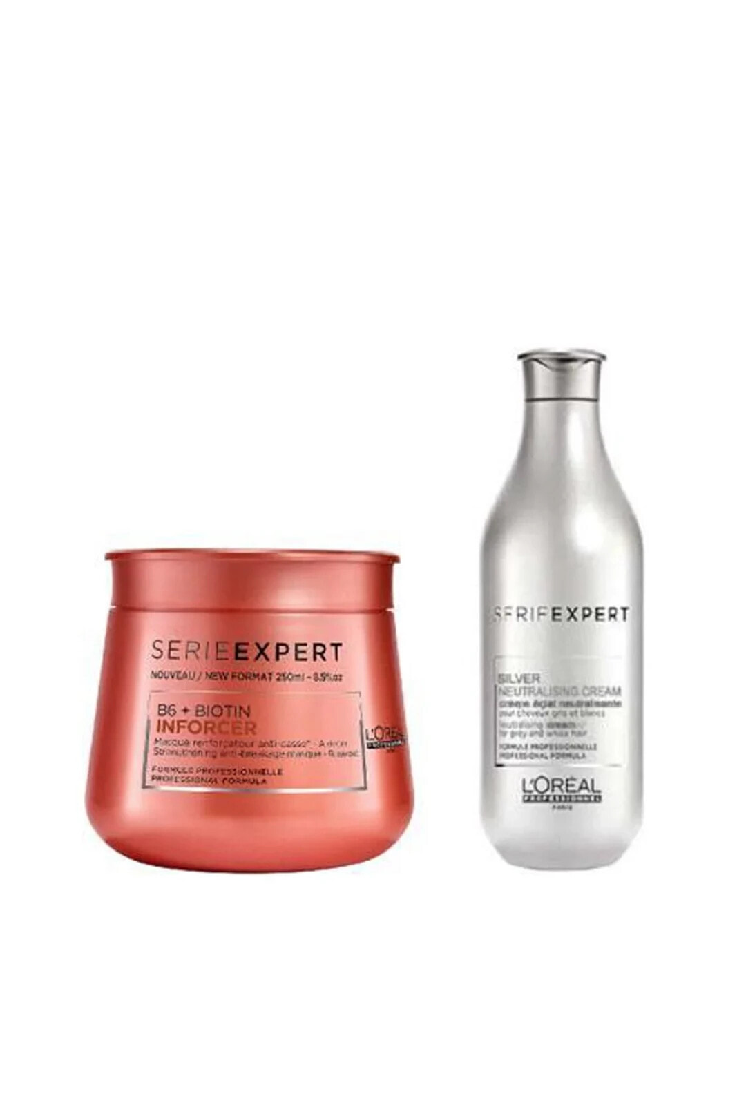 Loreal Serie Expert Silver Krem 100 ml+ Inforcer B6 + Biotin Maske 250 ml 558956116507