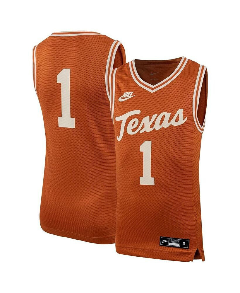 Youth Boys #1 Texas Orange Texas Longhorns Icon Replica Basketball Jersey