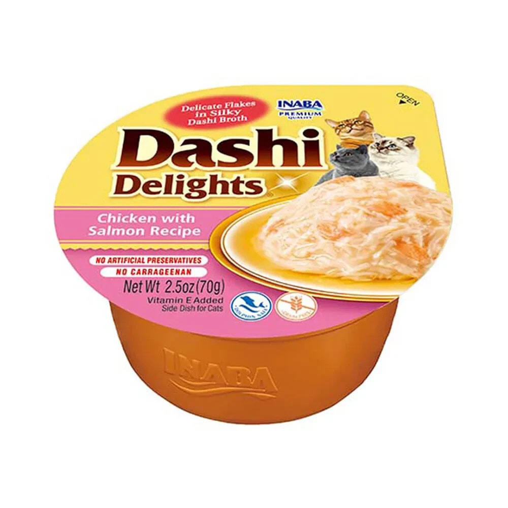 INABA Dashi Delights Chicken with salmon in broth cat treat 70g