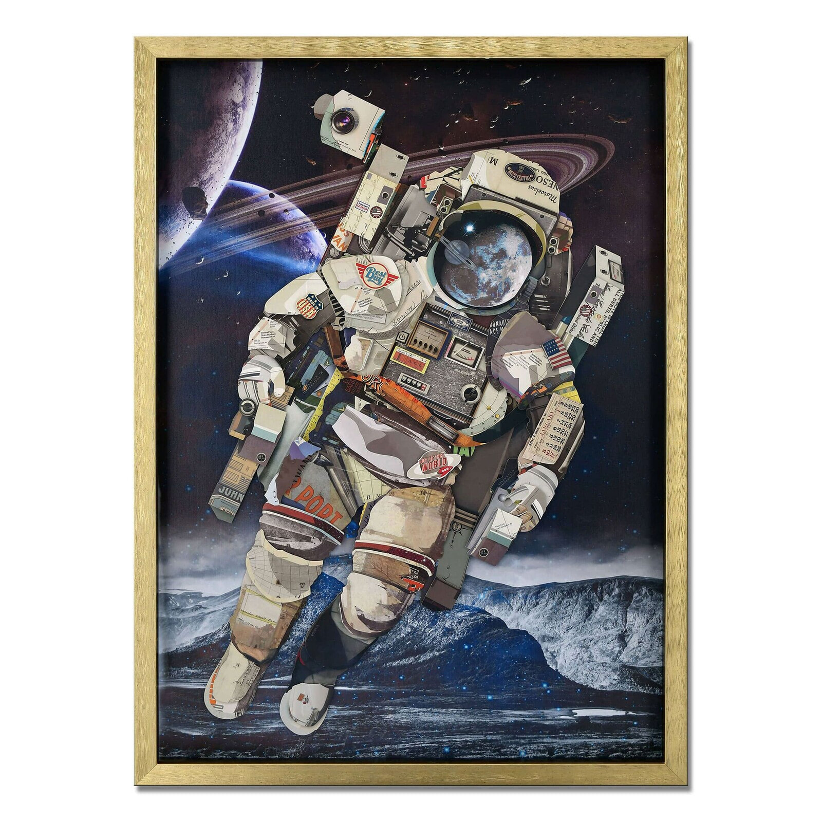 3D-Collage-Bild Astronaut