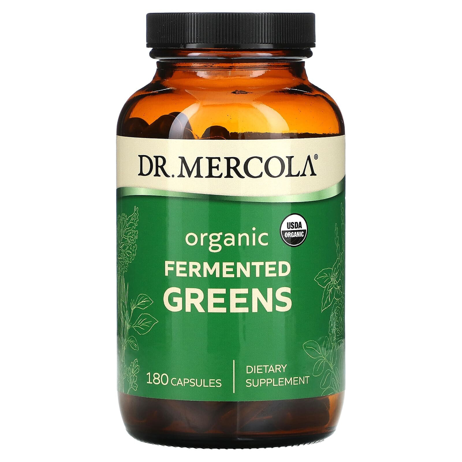 Organic Fermented Greens, 180 Capsules