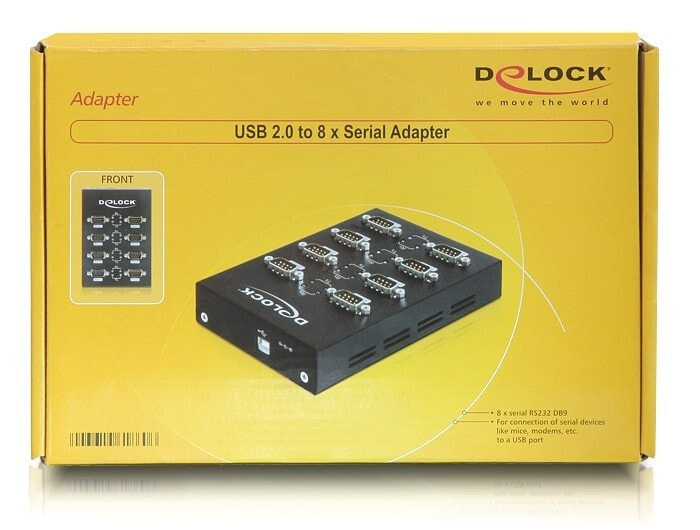 DeLOCK 61860 кабельный разъем/переходник USB 2.0 RS-232 Черный