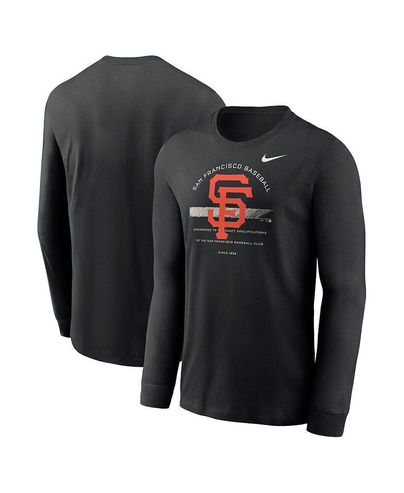 Nike men's Black San Francisco Giants Over Arch Performance Long Sleeve T-shirt