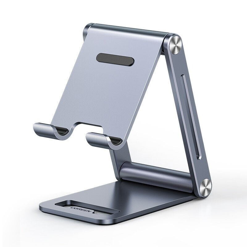 Solidna składana podstawka na telefon tablet metalowa aluminiowa szary
