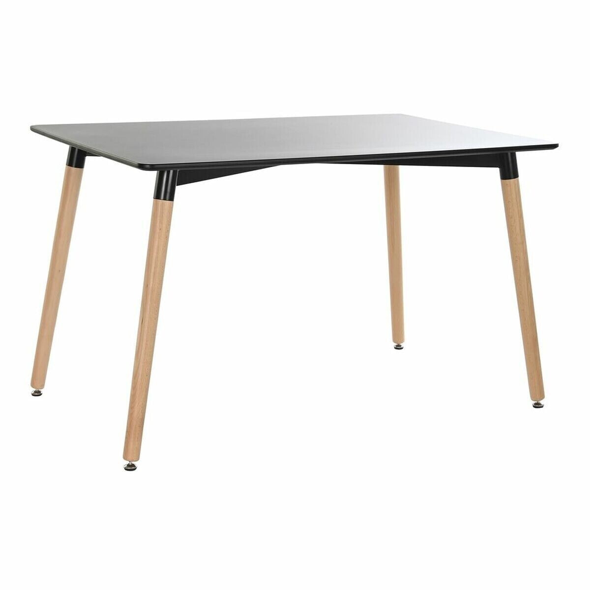 Dining Table DKD Home Decor Black Natural Wood Birch MDF Wood 120 x 80 x 74 cm