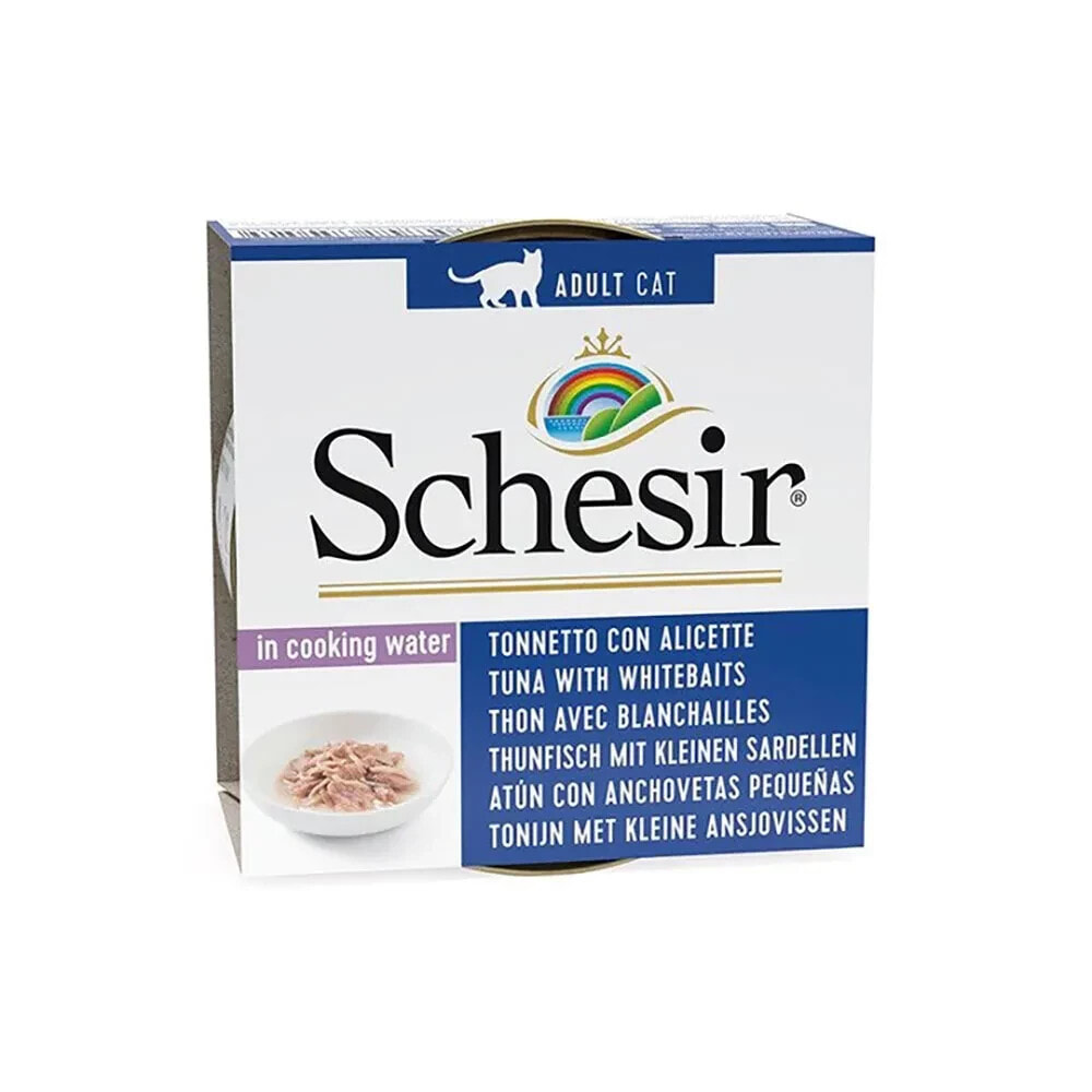 SCHESIR In cooking water tuna with whitebait wet cat food 85g