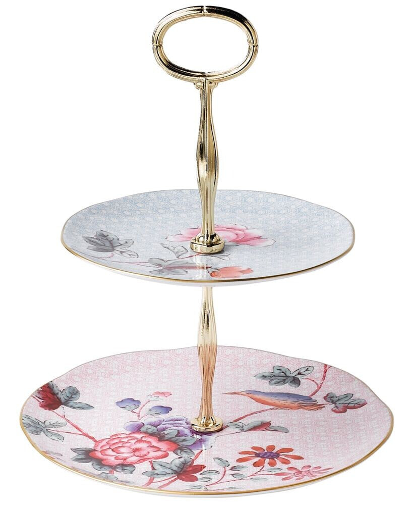 Wedgwood cuckoo Two Tier Cake Stand