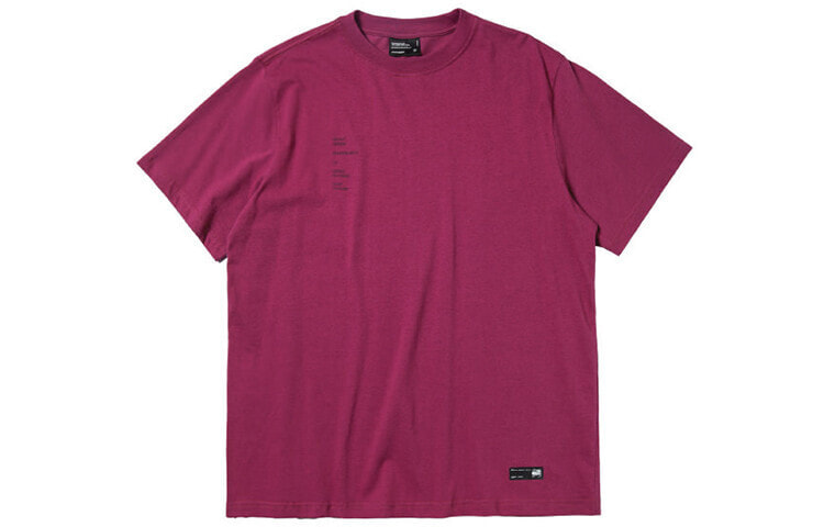ROARINGWILD 主题标语直筒T恤 男女同款 紫红色 / Рубашка RoaringWild 12010441