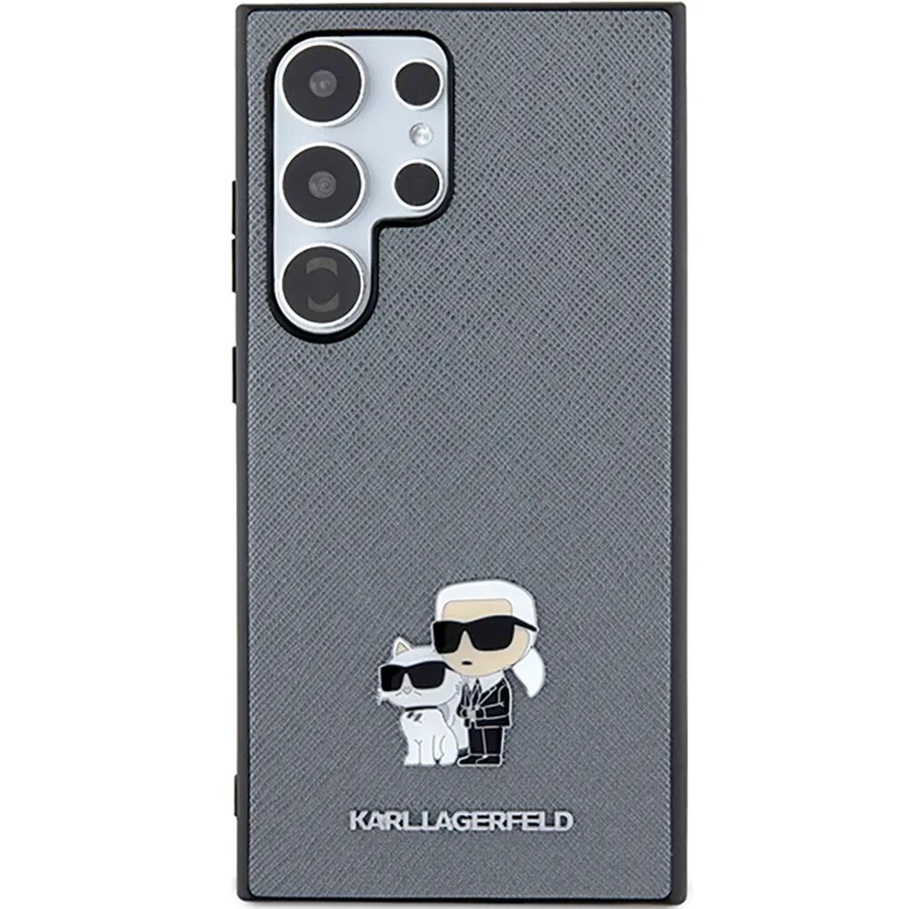 KARL LAGERFELD KLHCS24LPSAKCMPG S24 Ultra S928 Saffiano Karl&Choupette Pin phone case