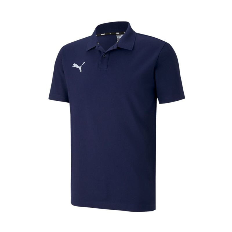 Мужская футболка-поло спортивная синяя с логотипом Puma teamGoal 23 polo shirt M 656579-06