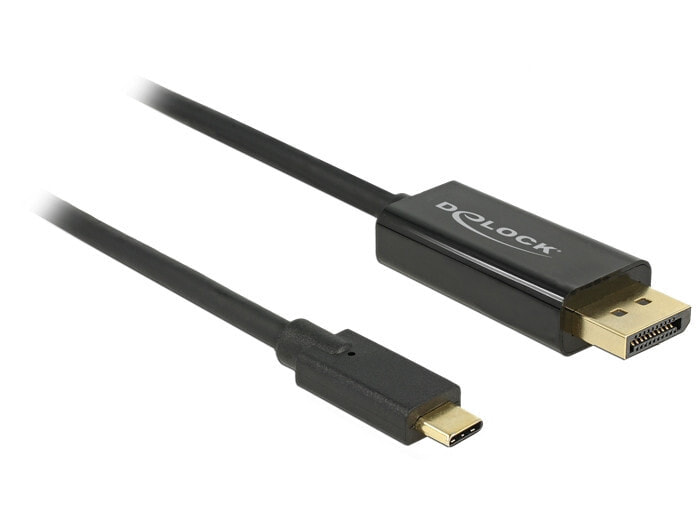 DeLOCK 85255 видео кабель адаптер 1 m USB Type-C DisplayPort Черный