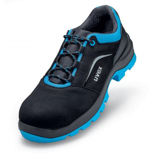 Uvex 95578, мужской, для взрослых, защитная обувь, черный, синий, ESD, S2, SRC, шнуровка
