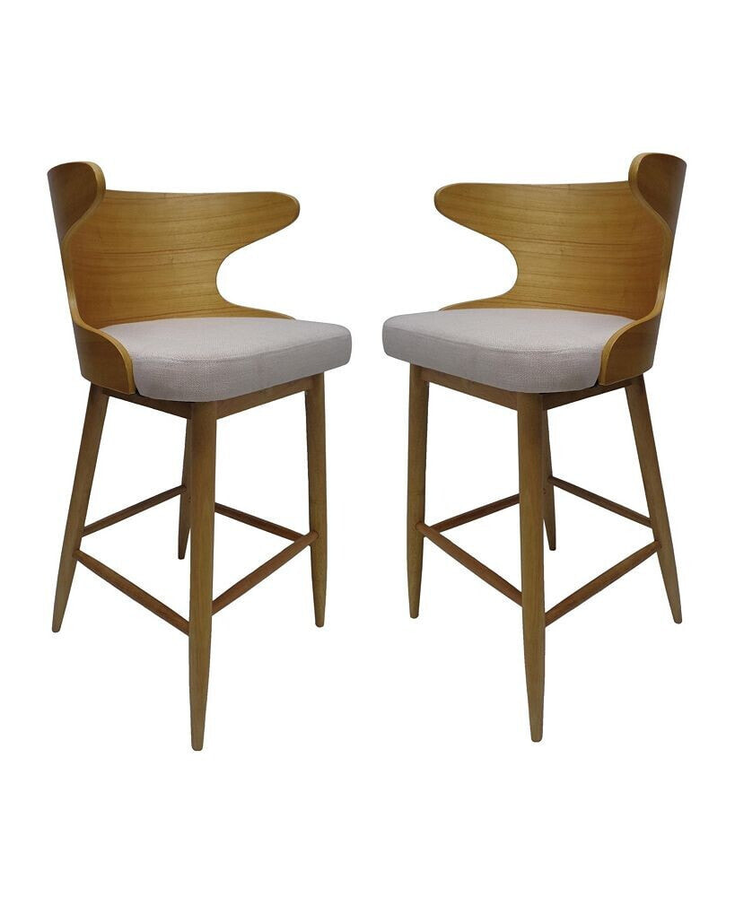 Karlin Mid Century Modern Barstools (Set of 2)