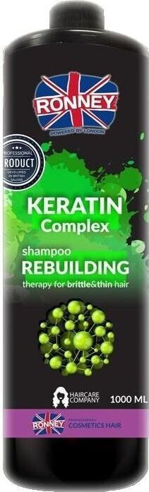 Ronney Keratin Complex Rebuilding Shampoo Восстанавливающий шампунь с кератиновым комплексом для поврежденных волом  1000 мл
