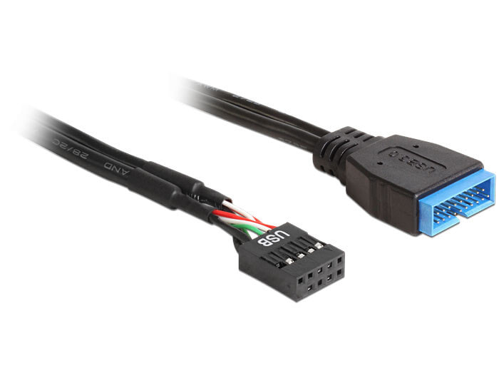 DeLOCK 83281 кабельный разъем/переходник USB 3.0 USB 2.0 Черный