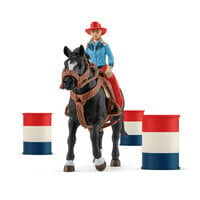 schleich Farm World Cowgirl Barrel Racing Fun 42576