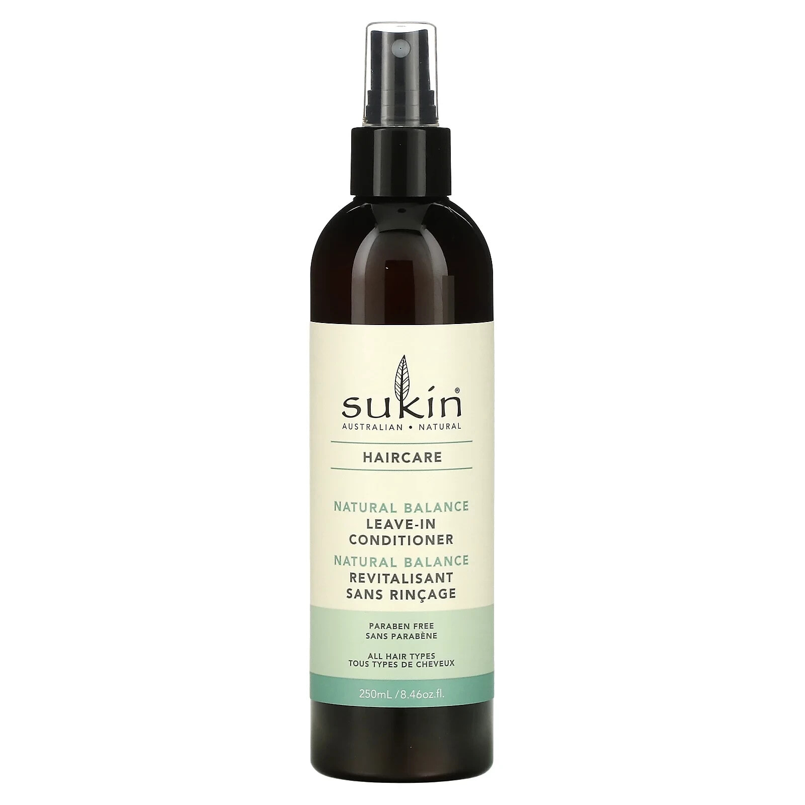 Sukin, Haircare, несмываемый кондиционер Natural Balance, для всех типов волос, 250 мл (8,46 жидк. Унции)