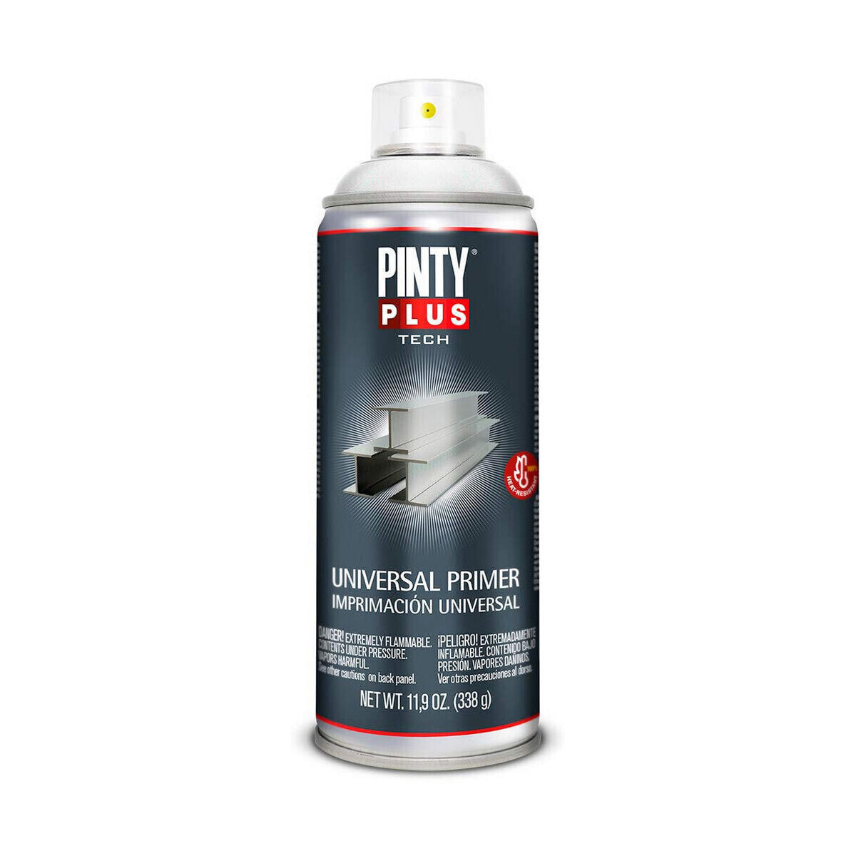 Аэрозольная краска Pintyplus Tech I101 Универсальный 400 ml грунтование Белый