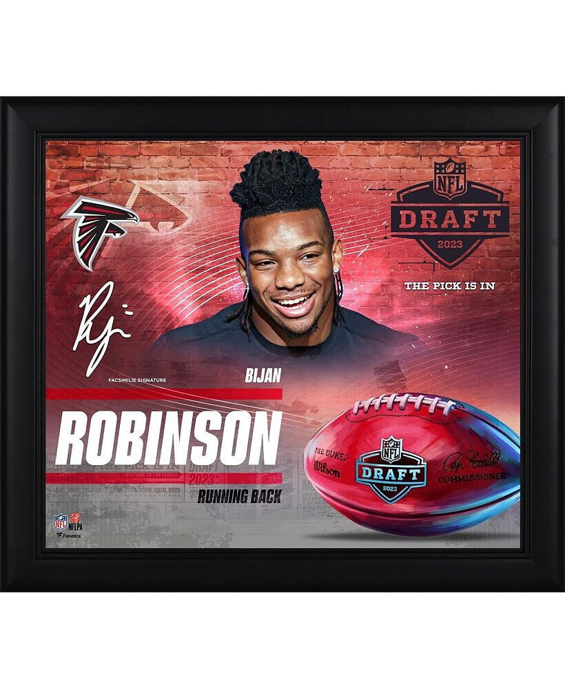 Fanatics Authentic bijan Robinson Atlanta Falcons Facsimile Signature Framed 15